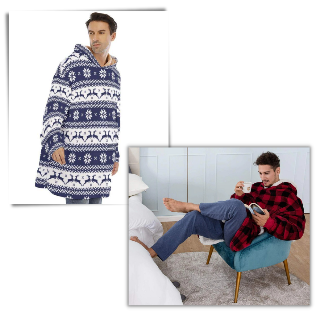 Kapuzen-Decke mit weichem Fleece-Futter