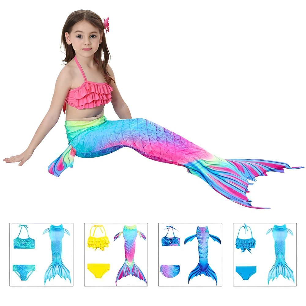 Girls Swim Costume Mermaid Swimsuit Fun Beach Outfit - Image 8