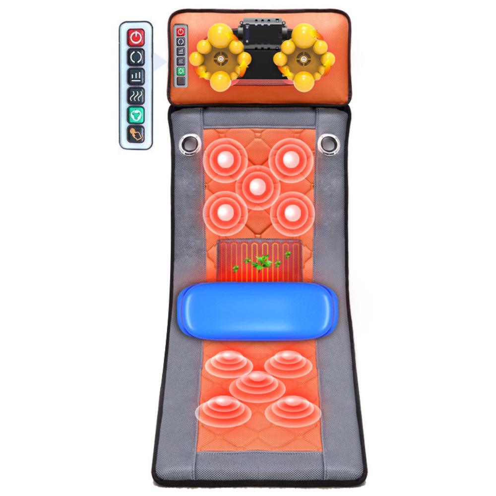 Full Body Massage Mat Heat Vibration Back Relief Pad
