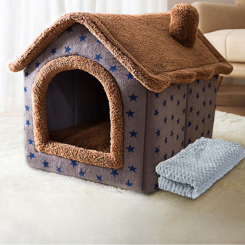 Cat Bed Soft House Style Indoor Enclosure