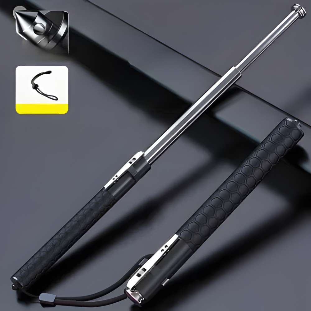 Automatic Hiking Walking Stick Safety Trekking Pole