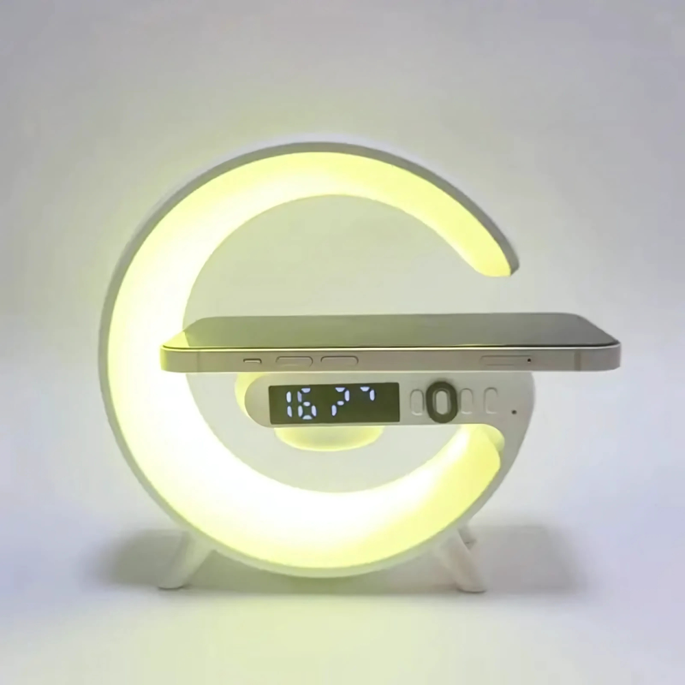 Wireless Charging Lamp LED Clock Speaker