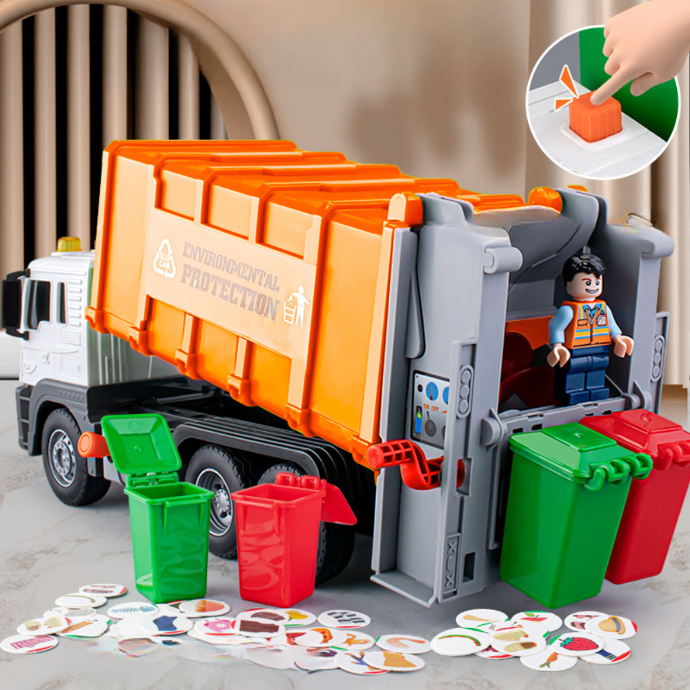 Toy Recycling Truck Kids Educational Play Vehicle