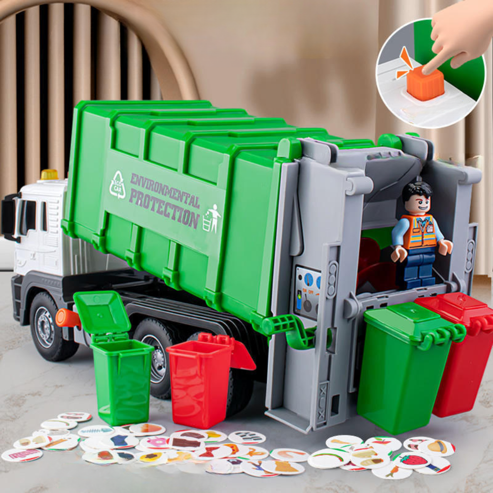 Toy Recycling Truck Kids Educational Play Vehicle