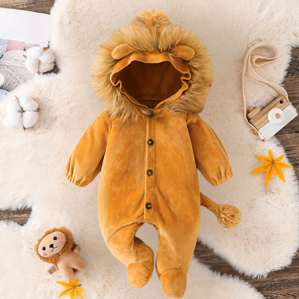 Baby Lion Costume Plush Romper