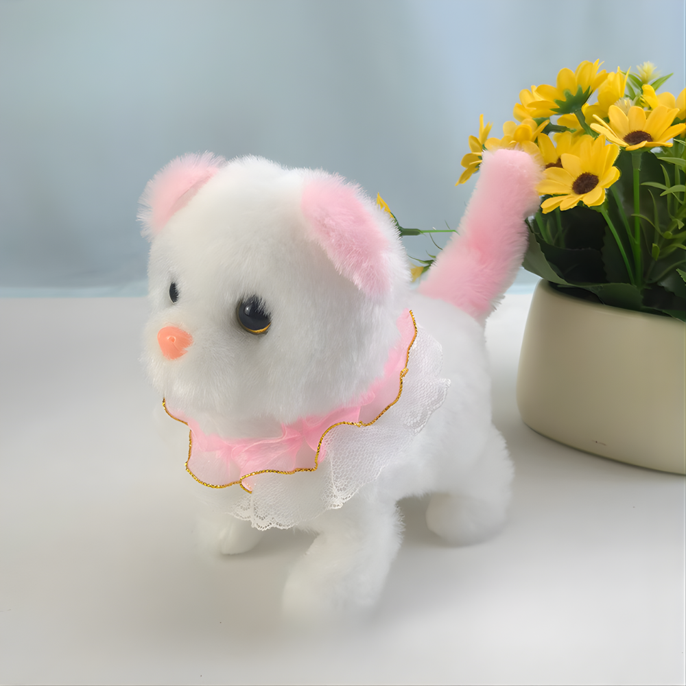 Realistic Robotic Cat Toy Soft Fur Interactive Electronic Pet
