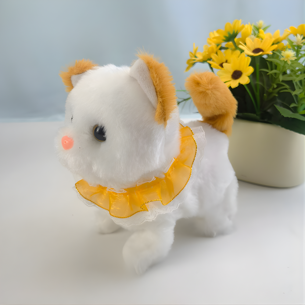 Realistic Robotic Cat Toy Soft Fur Interactive Electronic Pet