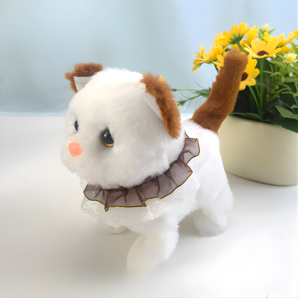 Realistic Robotic Cat Toy Soft Fur Interactive Electronic Pet