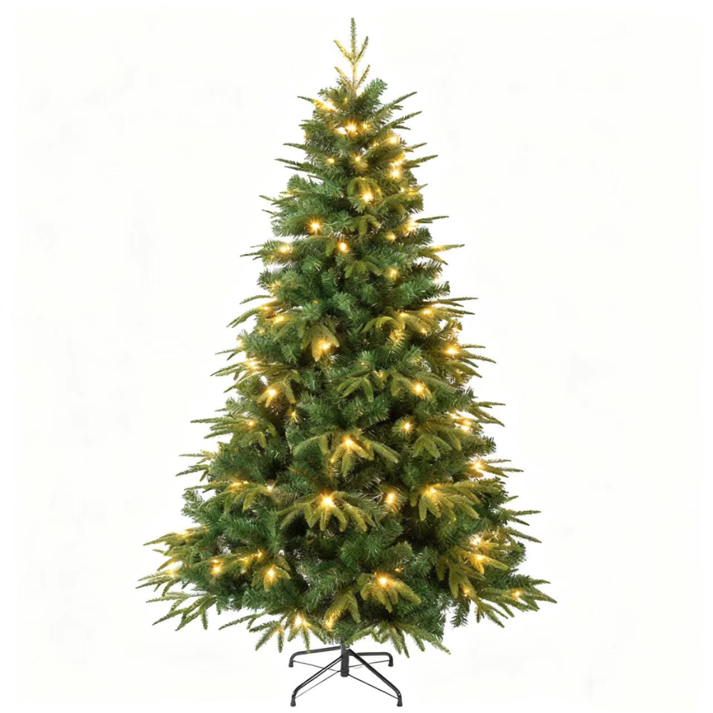 Artificial Pre-Lit Pencil Christmas Tree Warm White Lights