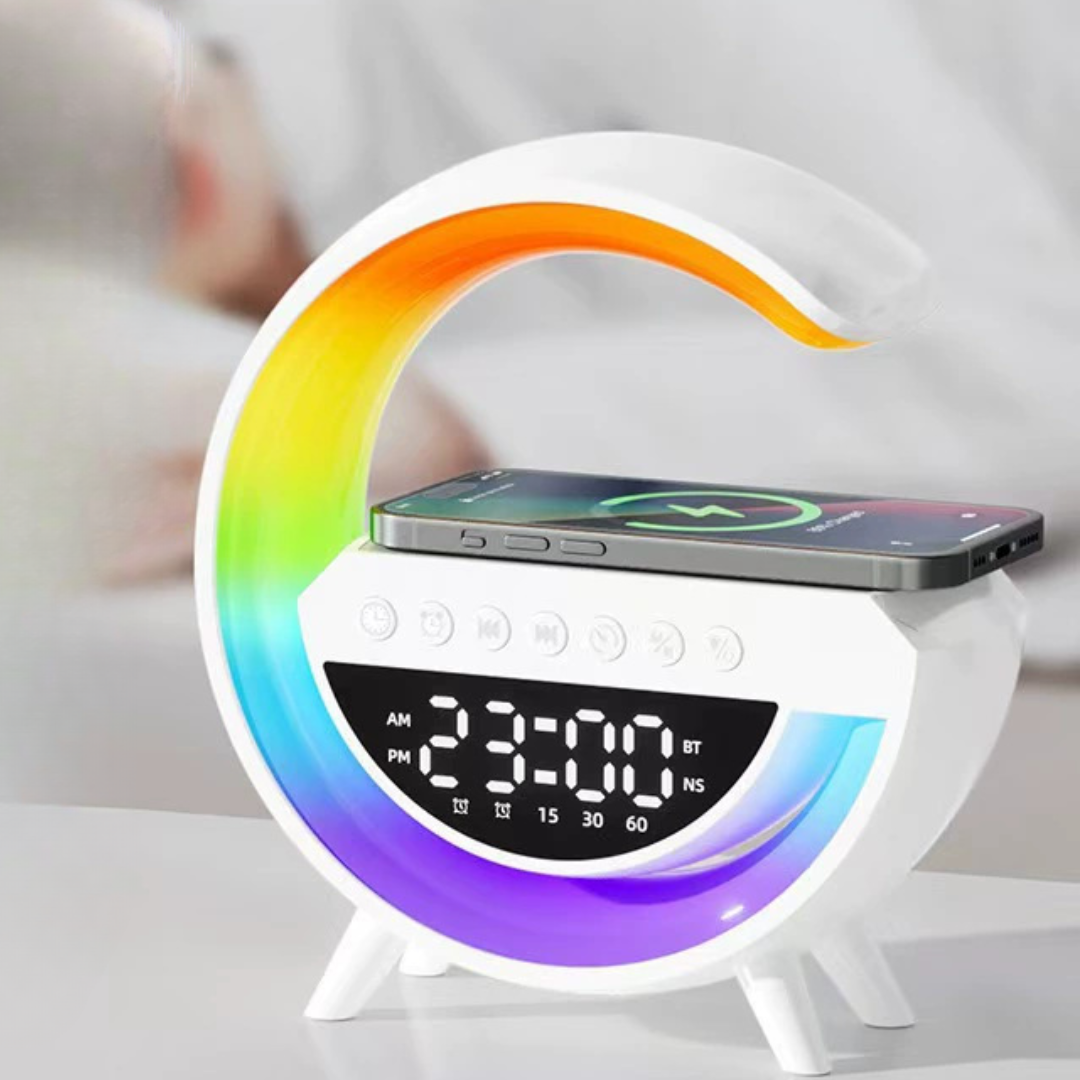 Wireless Charging Lamp LED Clock Speaker