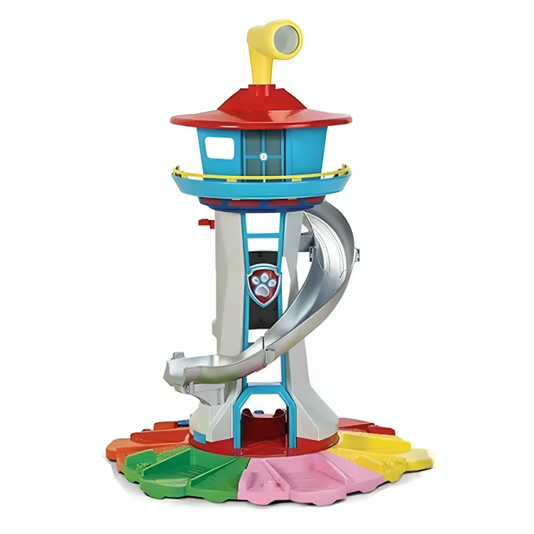 Kinderspielturm mit Rutsche und Figuren