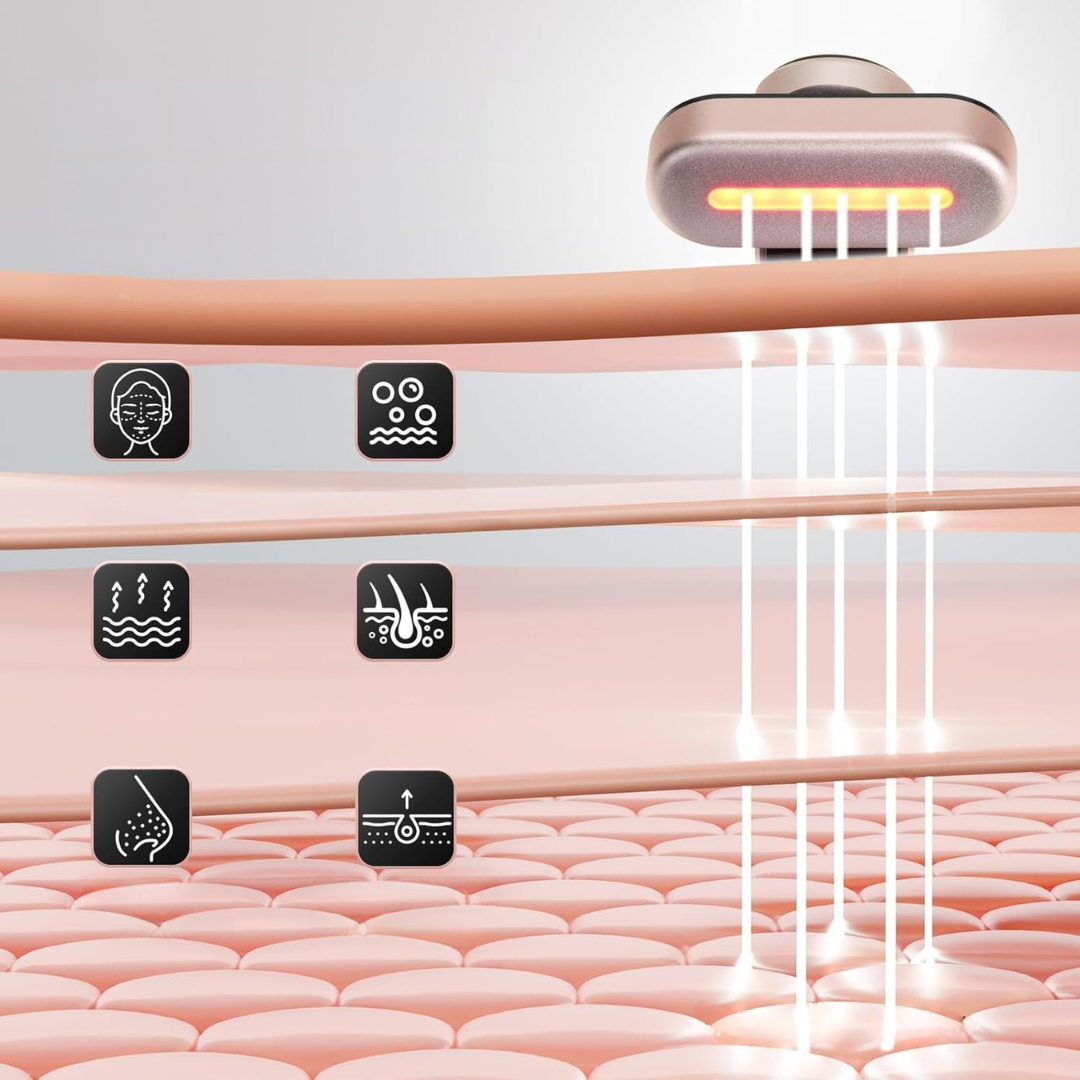 Bastoncino per terapia della pelle con luce rossa facciale