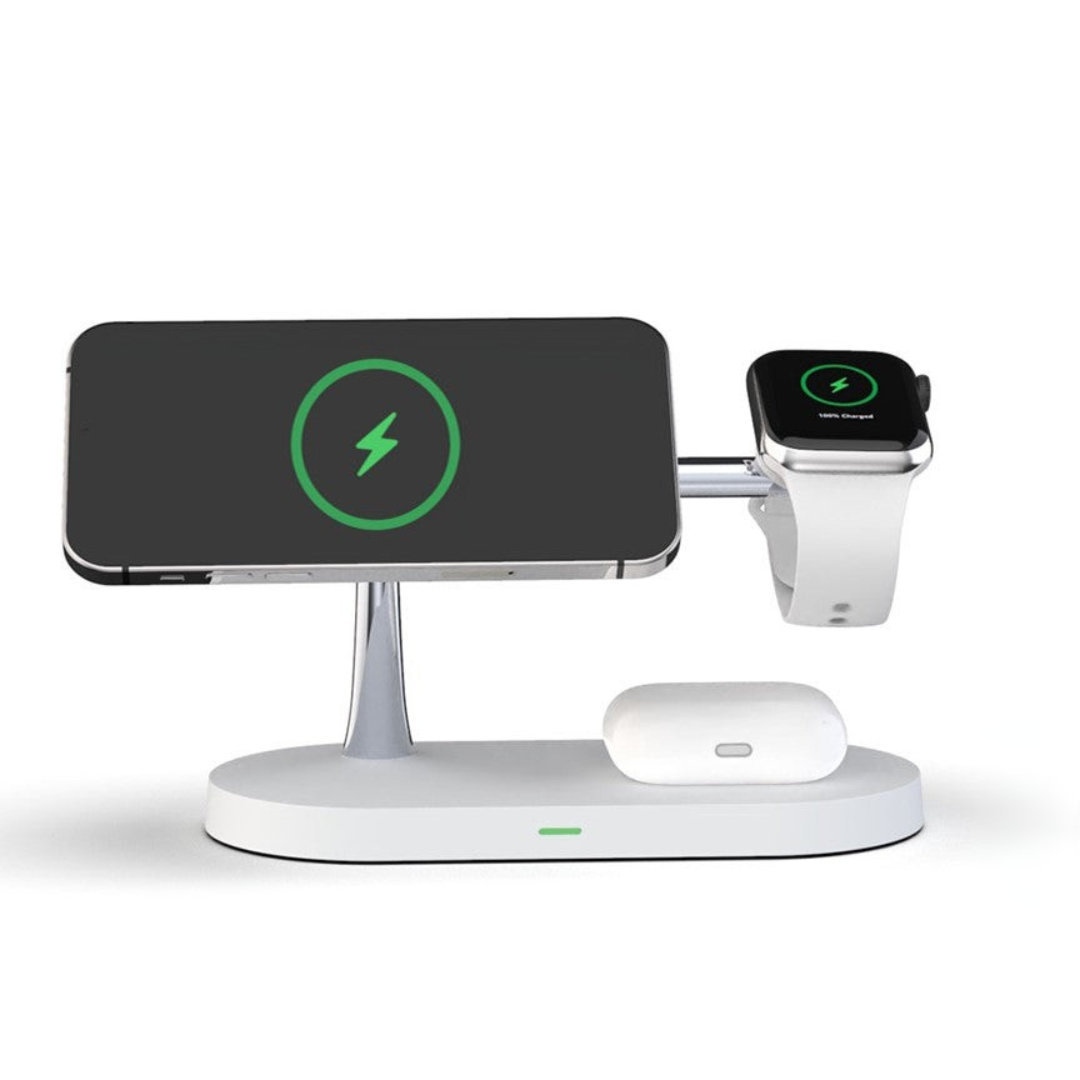 Charging Station with Wireless Pad and Watch Stand