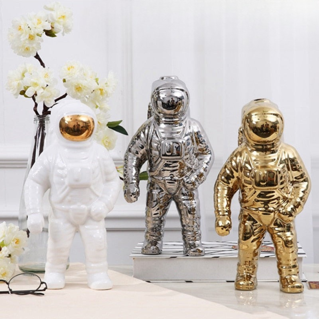 Ceramic Vase Modern Astronaut Space Sculpture