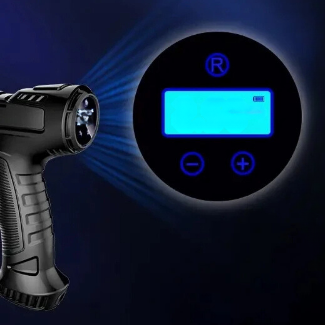 Tire Inflator with Digital Display and LED Light