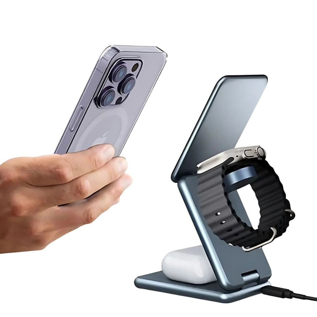 Wireless Phone Charger with Foldable Stand