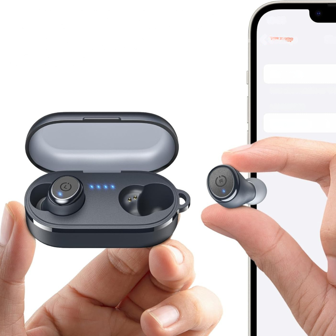 Casque avec étui de charge sans fil étanche