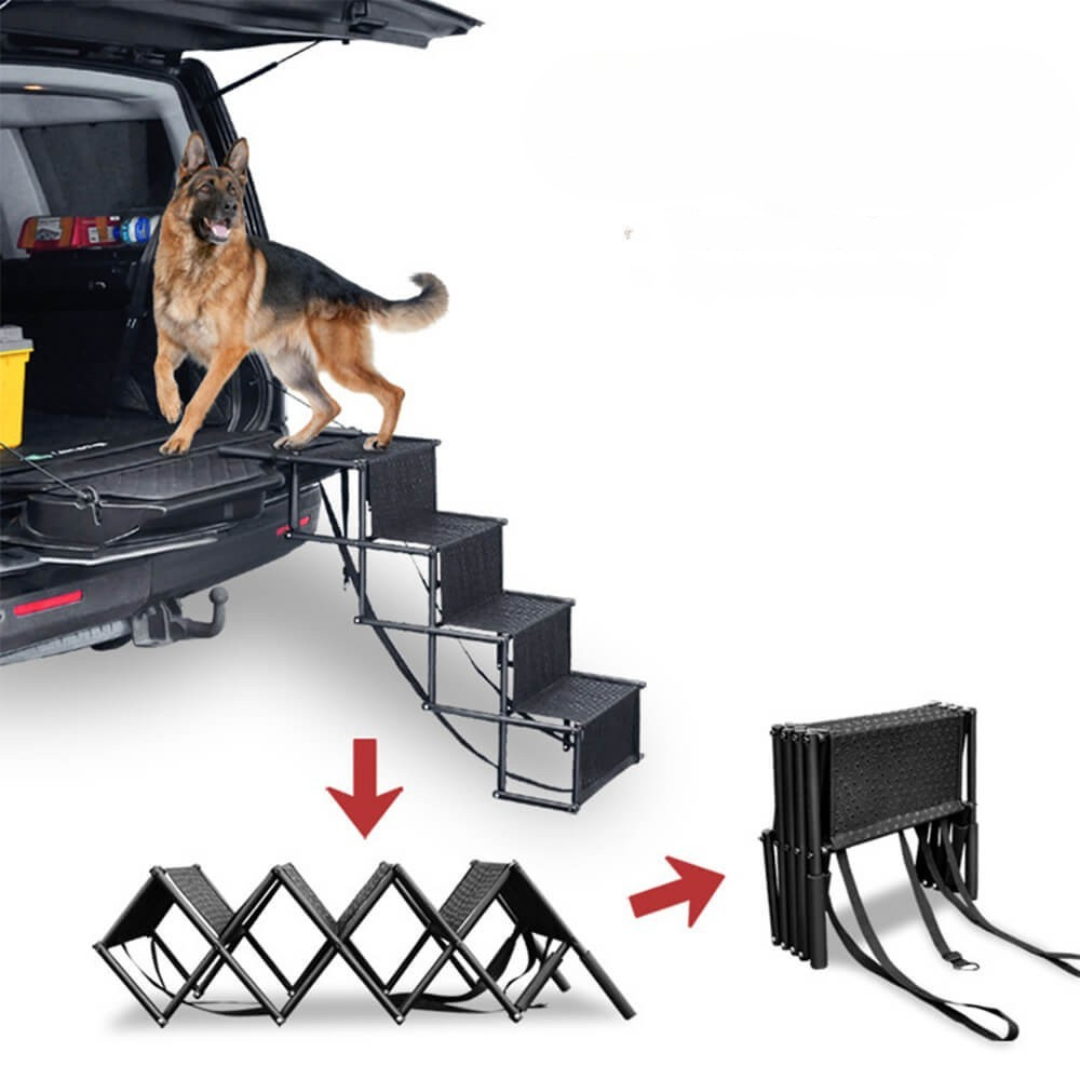 Escalones plegables antideslizantes para coche para perros