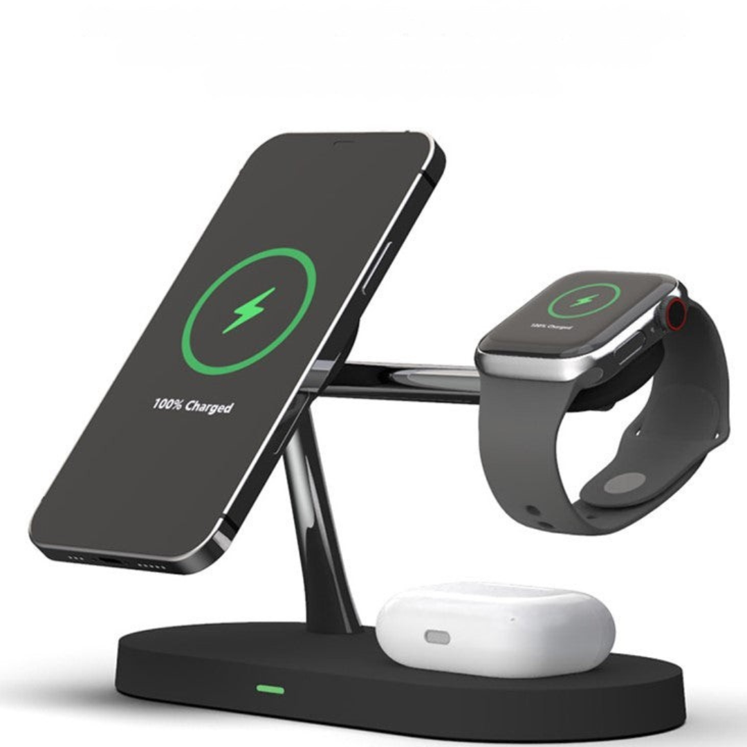 Charging Station with Wireless Pad and Watch Stand