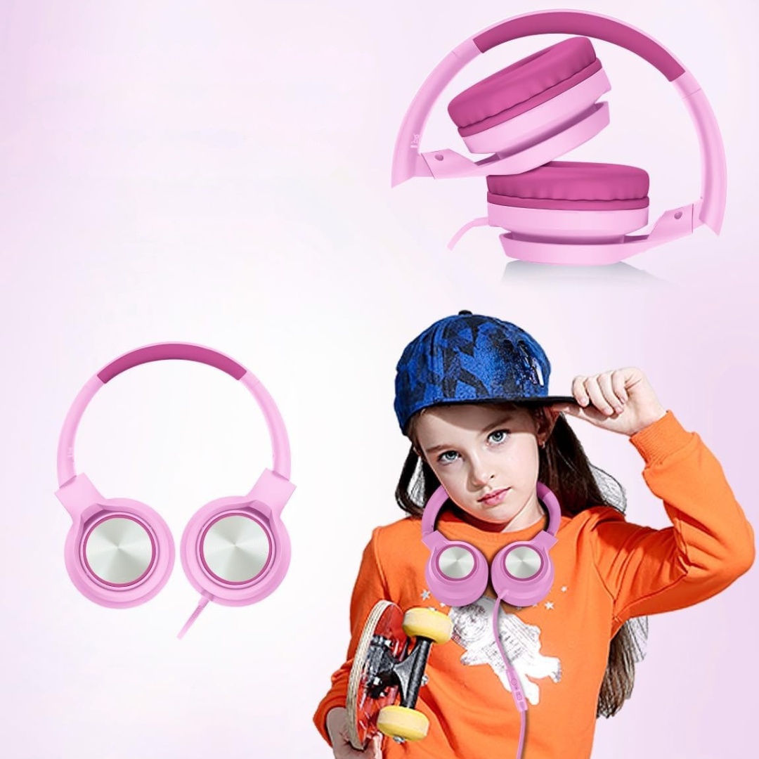 Headphones Kids Adjustable Foldable Volume-Limited