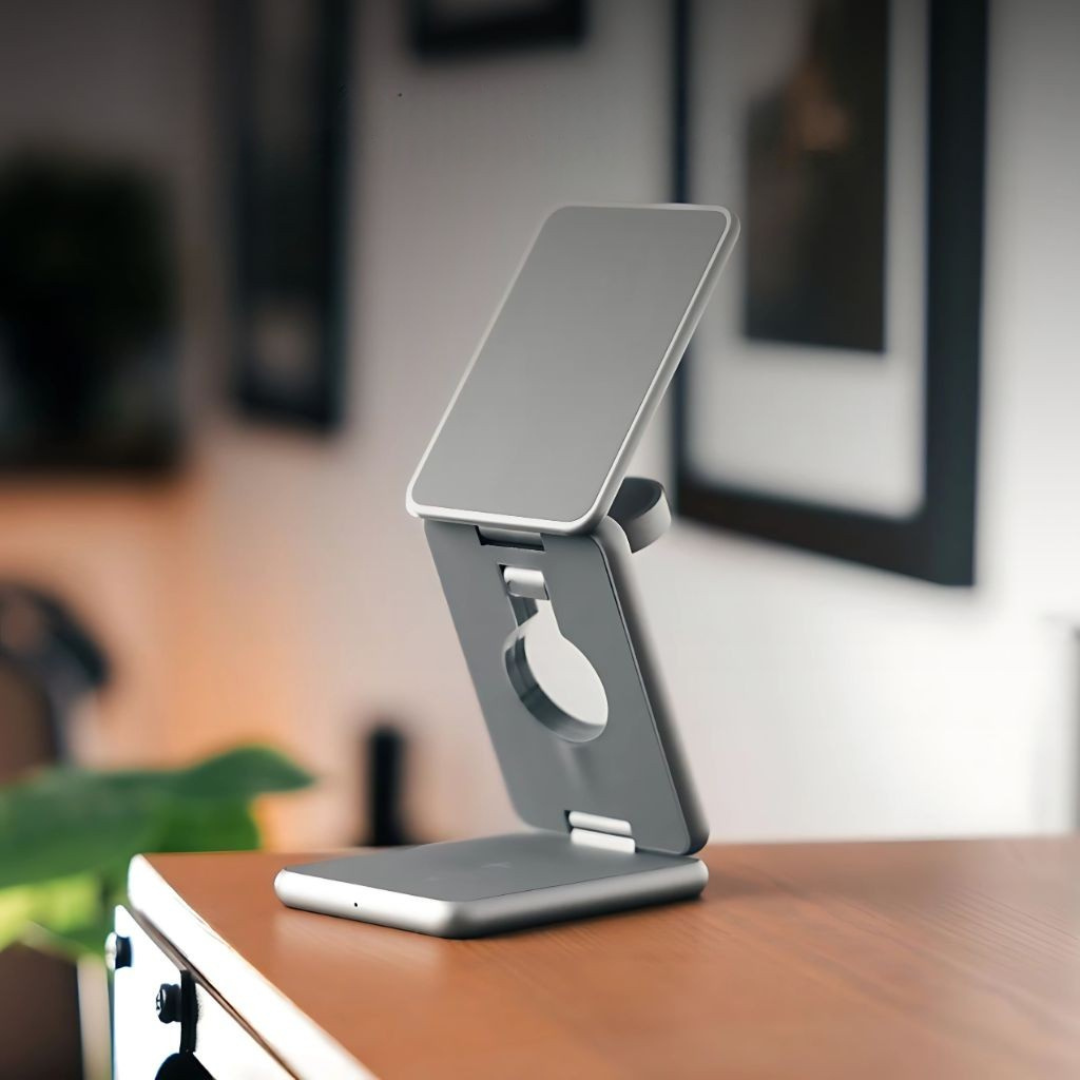 Wireless Phone Charger with Foldable Stand