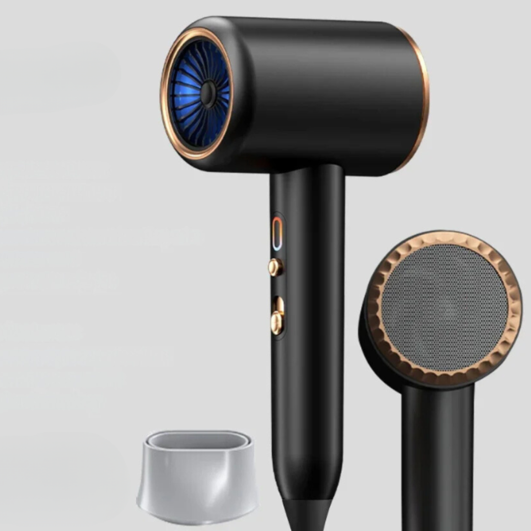 Asciugacapelli con tecnologia ionica e strumento per lo styling