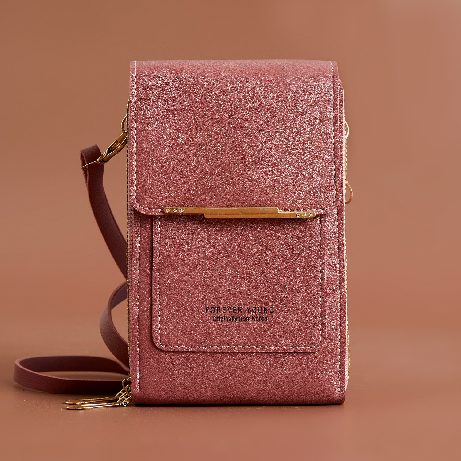 Bolso bandolera con protección RFID y bolsillos con cremallera