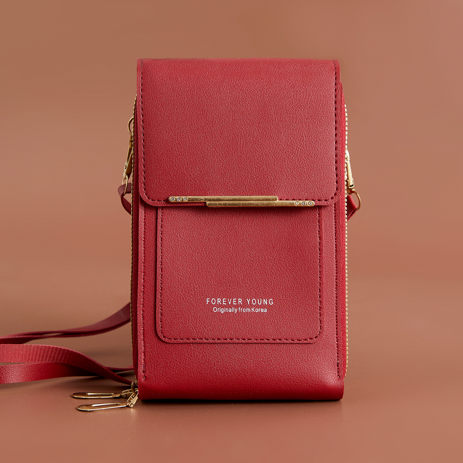 Bolso bandolera con protección RFID y bolsillos con cremallera