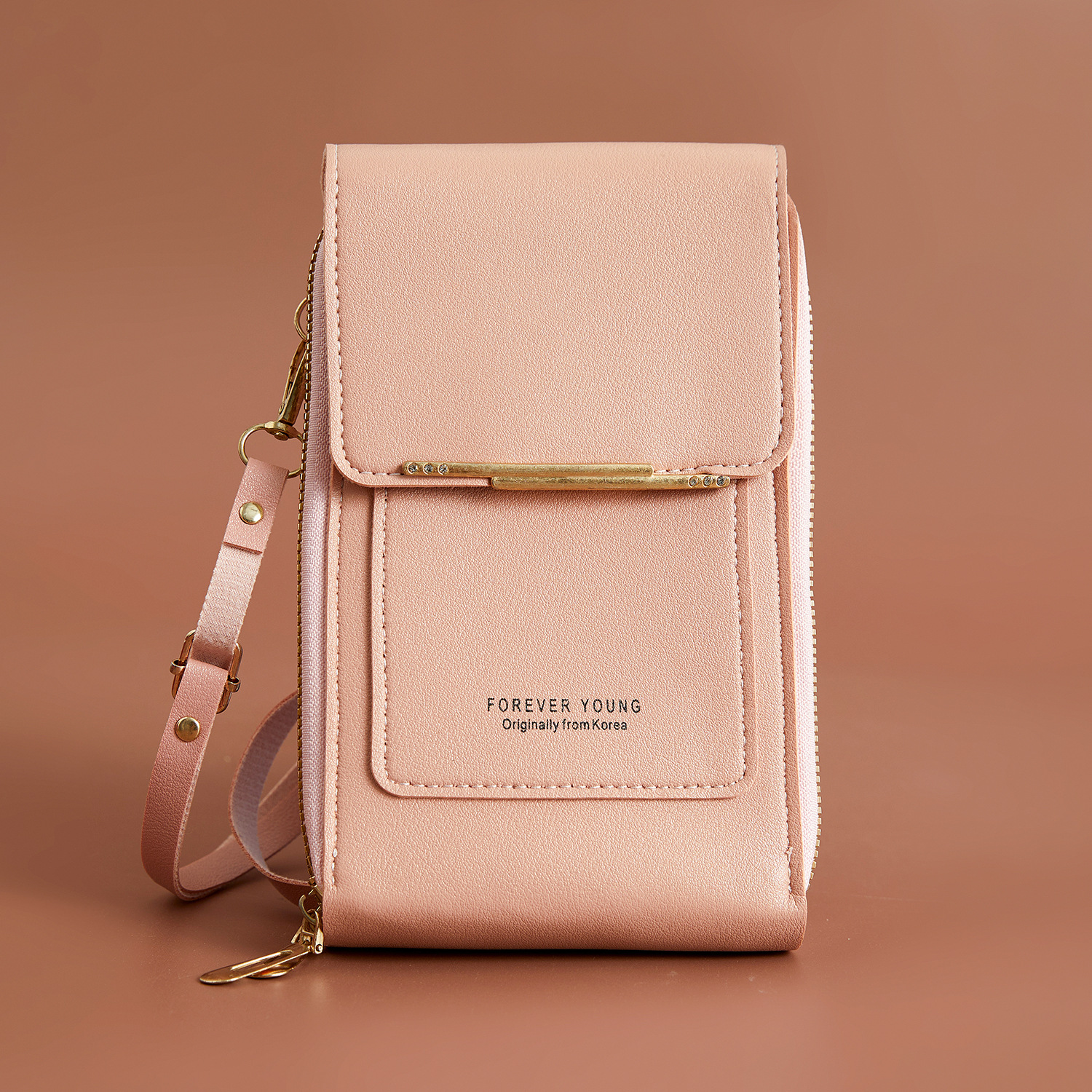 Bolso bandolera con protección RFID y bolsillos con cremallera