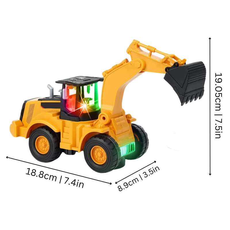 Kids Toy Digger Excavator Lights Sounds Truck