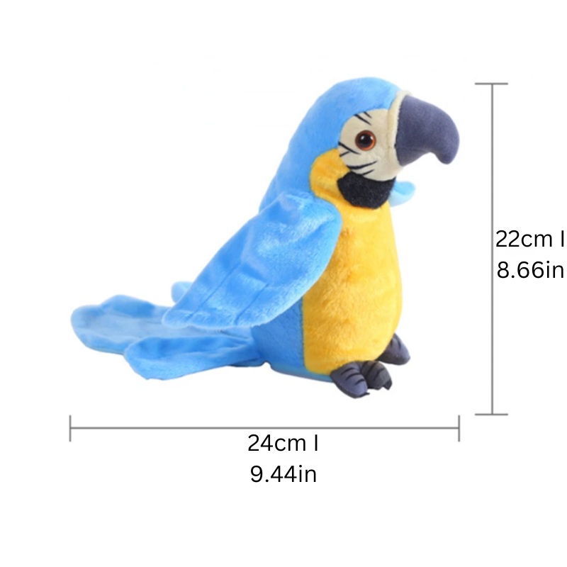 Plush Talking Toy Parrot Voice Mimic Bird