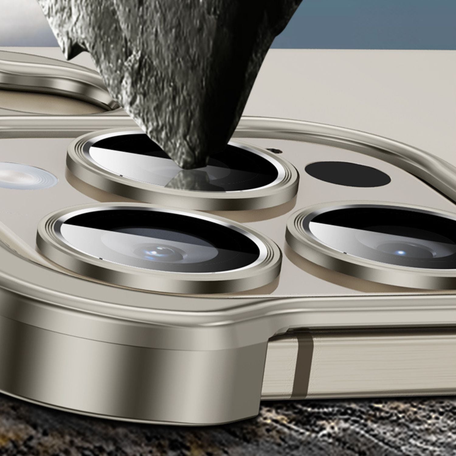 iPhone Case Clear Minimalist Metal Edge Design