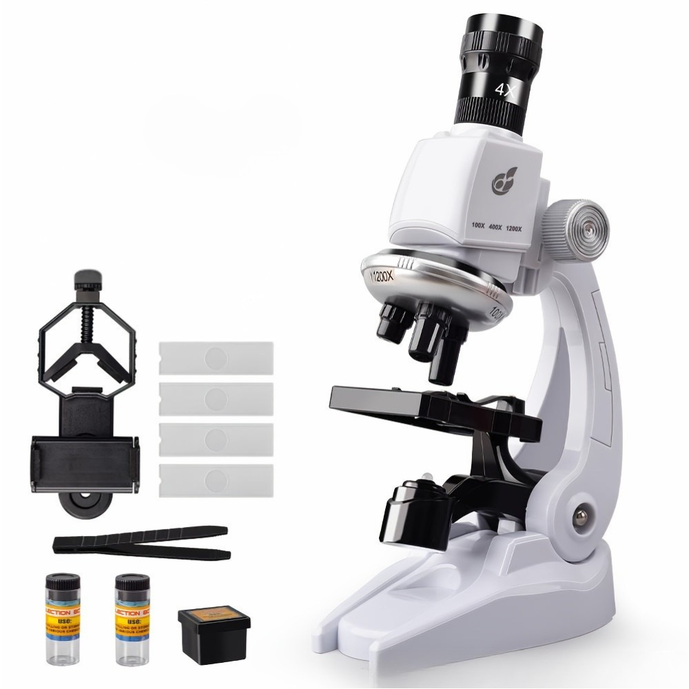 Microscope Kit Kids Plastic Educational Toy
