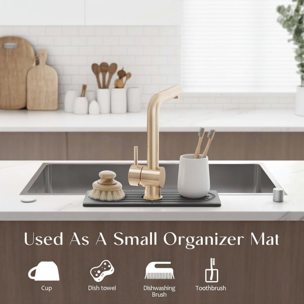 Kitchen Sink Mat Drying Mat Multi-Purpose Design - Image 5