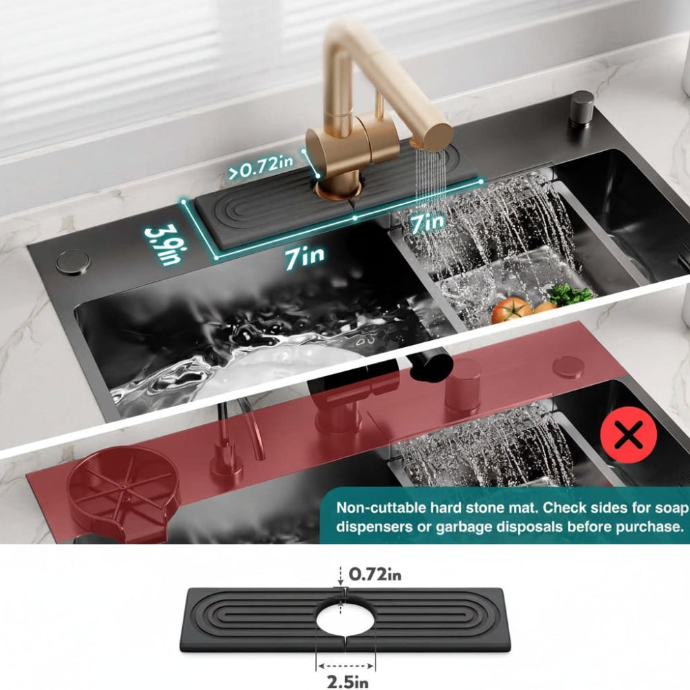 Kitchen Sink Mat Drying Mat Multi-Purpose Design - Image 6