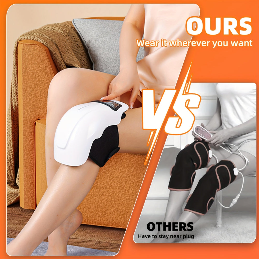 Massager Heated Knee Therapy Adjustable Strap Rechargeable Device