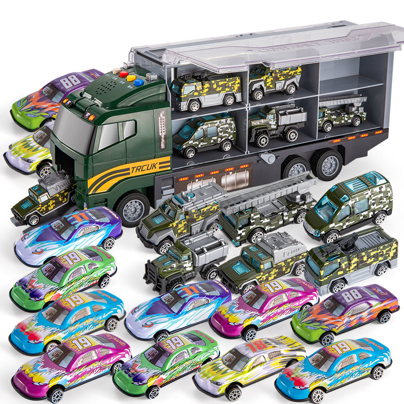 Toy Construction Vehicle Set with Carry Case