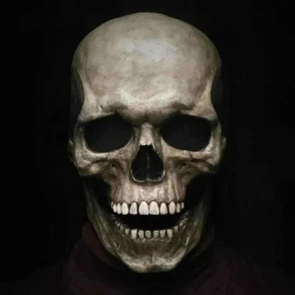 Movable Jaw Realistic Full Head Skull Mask - Human Skeleton Mask for Halloween Party - Image 5