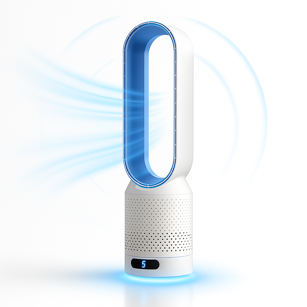 Bladeless Tower Fan Air Purifier Oscillating