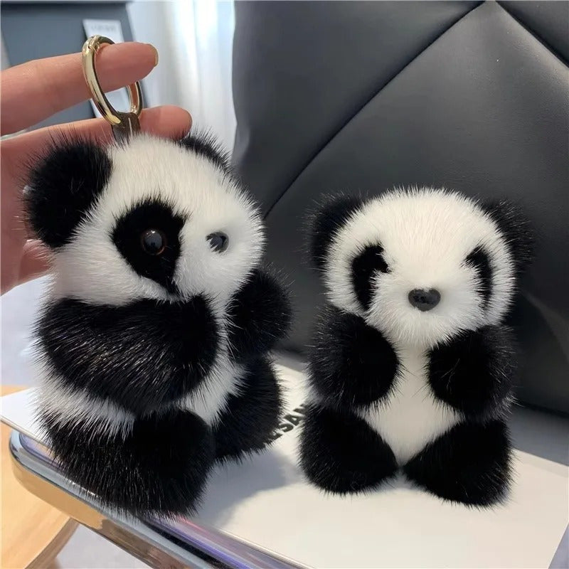 Soft Plush Keychains Cute Panda Bag Charm