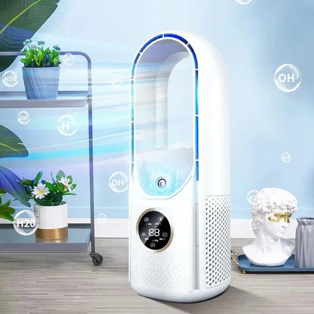 Quiet Air Conditioner Portable Cooling Fan Compact Design - Image 1