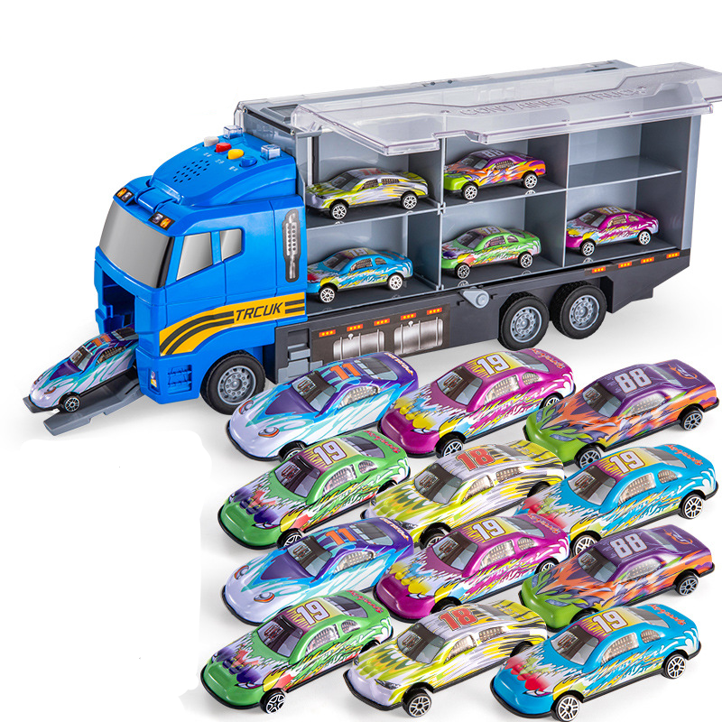 Toy Construction Vehicle Set with Carry Case