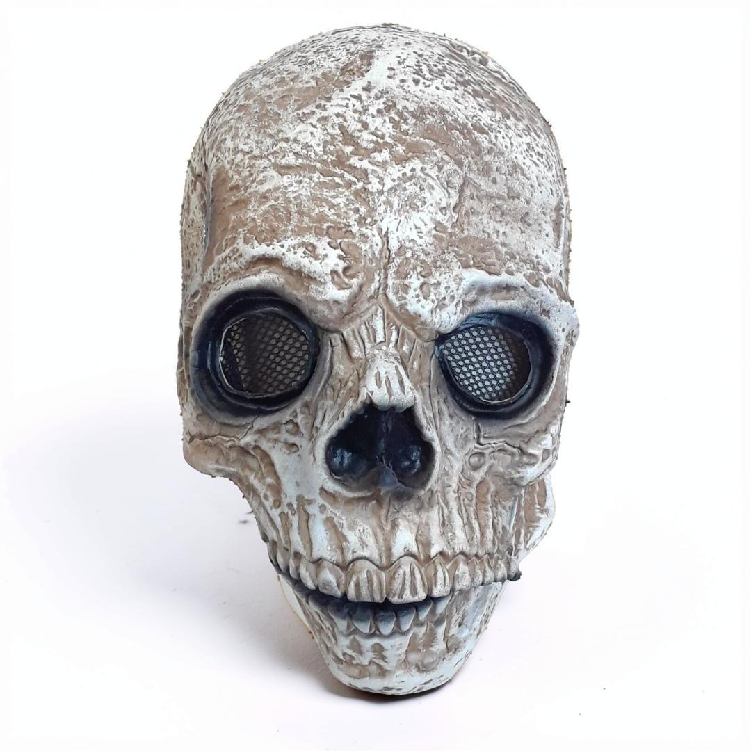Skull Mask Halloween Moving Jaw Full Head Costume Prop