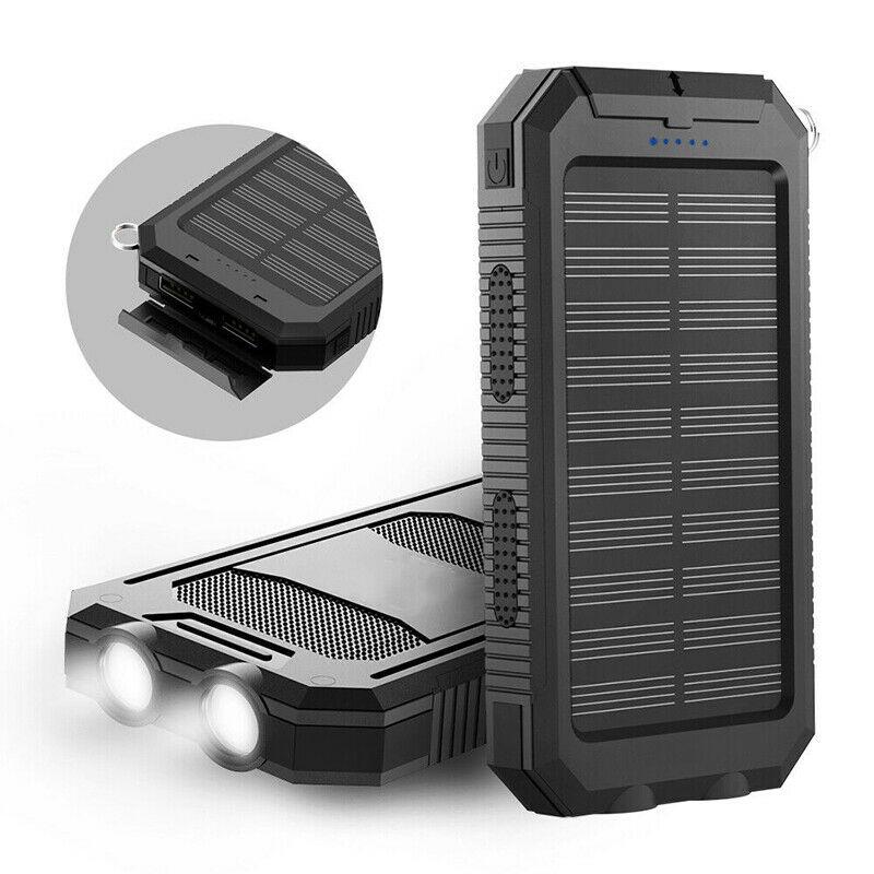 Solar Power Bank Waterproof Dual USB Charger