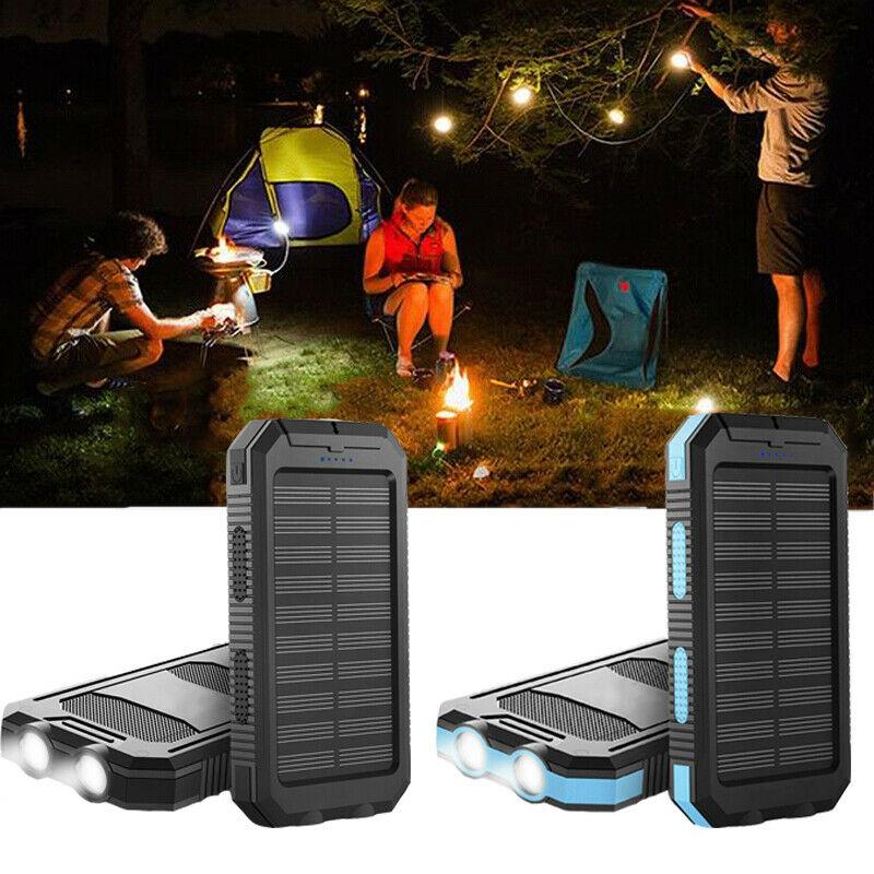 Solar Power Bank Waterproof Dual USB Charger