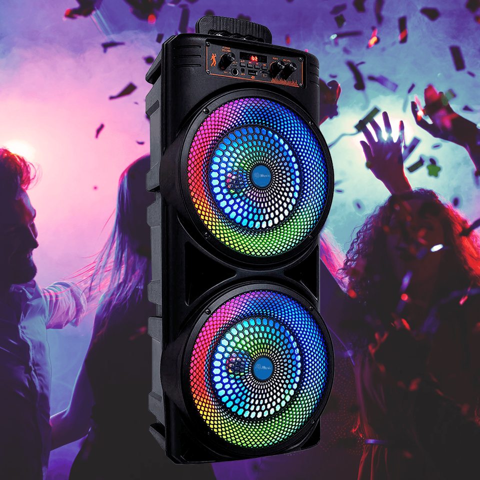 Bluetooth Speaker Portable LED Bass Sound System