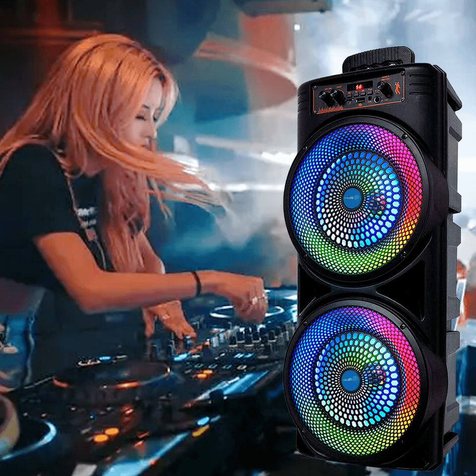 Bluetooth Speaker Portable LED Bass Sound System