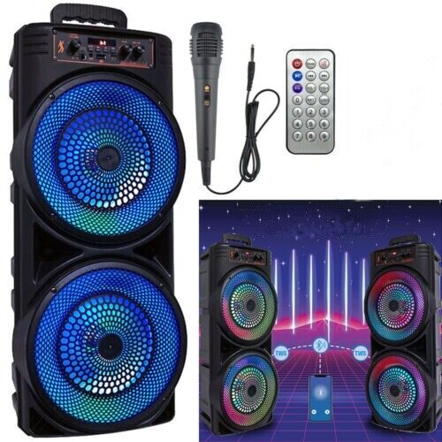 Bluetooth Speaker Portable LED Bass Sound System