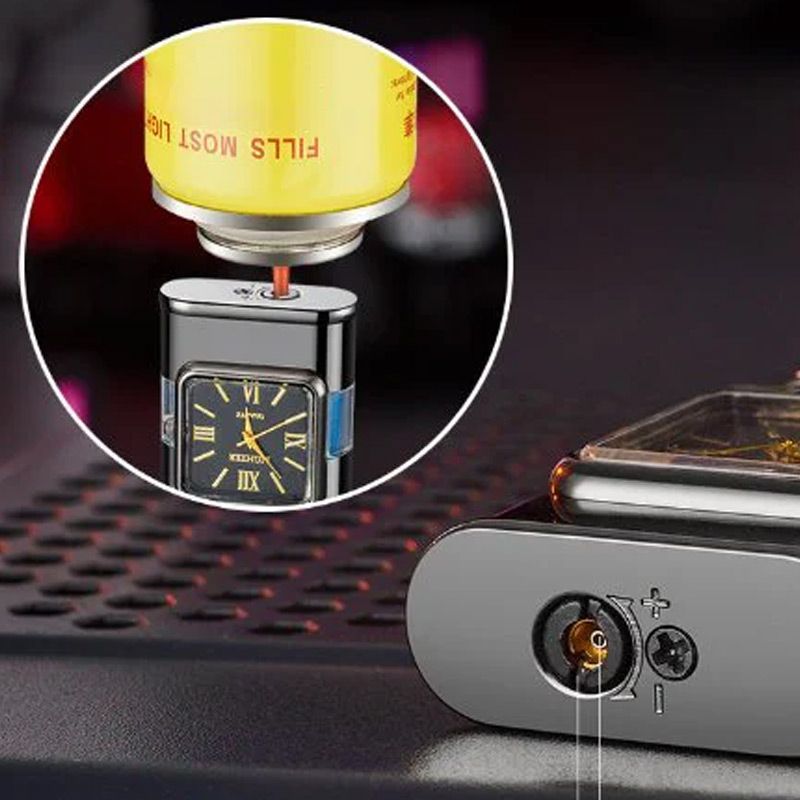 Sandsberg Vintage Uhr Bezel Jetflamme Taschenfeuerzeug - Image 14