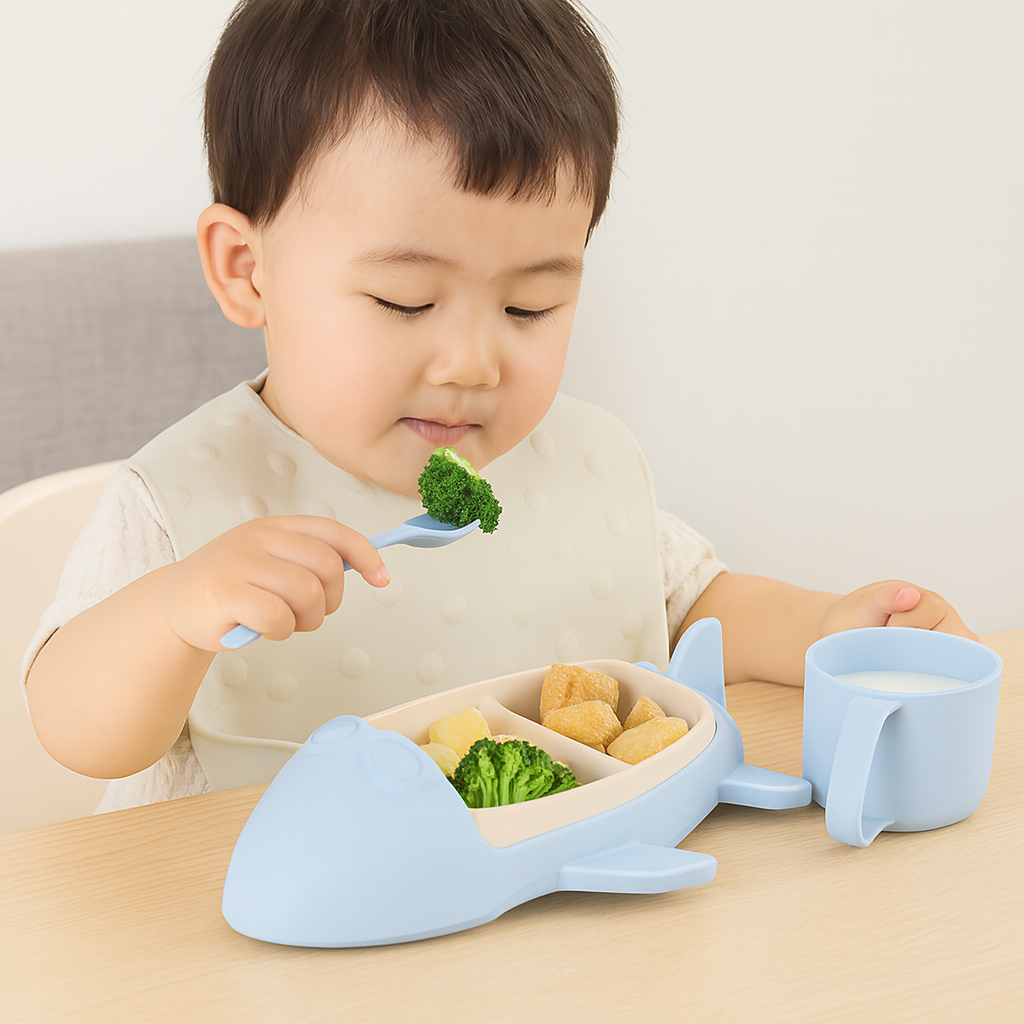 Kinder Teller Set Auto Stil Langlebiges Kunststoff Design